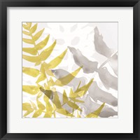 Framed 'Yellow-Gray Leaves 2' border=