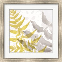 Framed 'Yellow-Gray Leaves 2' border=