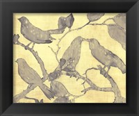 Framed 'Yellow-Gray Birds 1' border=