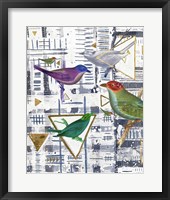 Framed 'Bird Intersection I' border=