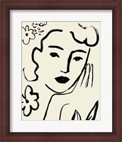 Framed 'Matisse's Muse Portrait II' border=