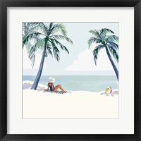 Framed 'Palm Tree Paradise I' border=