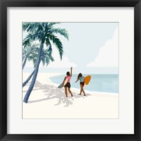 Framed 'Palm Tree Paradise II' border=