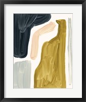 Brushy Shapes I Framed Print