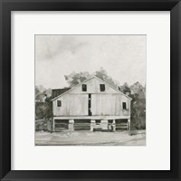 Framed 'Solemn Barn Sketch I' border=