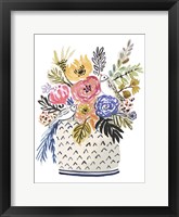 Painted Vase of Flowers II Framed Print