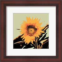 Framed 'Pop Art Sunflower II' border=