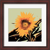 Framed 'Pop Art Sunflower II' border=