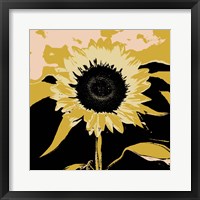 Framed Pop Art Sunflower IV