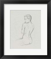 Framed Female Back Sketch I