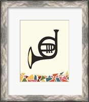 Framed 'Cut Paper Instruments III' border=