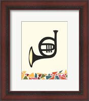 Framed 'Cut Paper Instruments III' border=