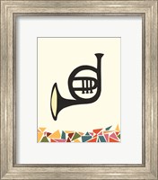 Framed 'Cut Paper Instruments III' border=