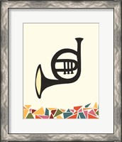 Framed 'Cut Paper Instruments III' border=