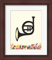 Framed 'Cut Paper Instruments III' border=