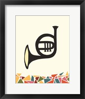 Framed 'Cut Paper Instruments III' border=