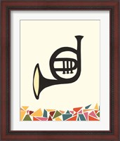 Framed 'Cut Paper Instruments III' border=