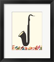 Framed 'Cut Paper Instruments IV' border=