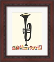 Framed 'Cut Paper Instruments V' border=