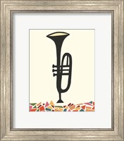 Framed 'Cut Paper Instruments V' border=