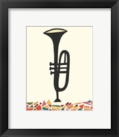 Framed 'Cut Paper Instruments V' border=