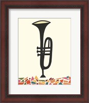 Framed 'Cut Paper Instruments V' border=