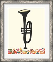 Framed 'Cut Paper Instruments V' border=