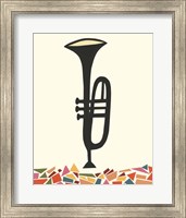 Framed 'Cut Paper Instruments V' border=