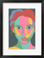 Colorblock Face I Framed Print