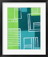 Framed 'On the Line III' border=