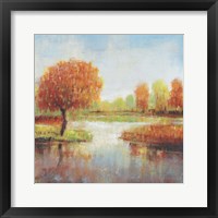 Framed 'Lake Reflections I' border=