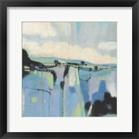 Framed 'Abstract Shades of Blue I' border=