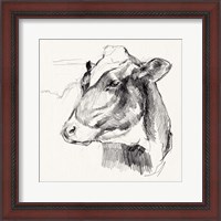 Framed 'Holstein Portrait Sketch II' border=