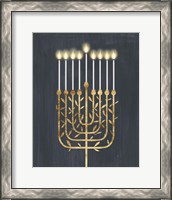 Framed 'Golden Hanukkah I' border=