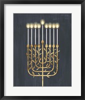 Golden Hanukkah I Framed Print