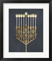 Framed 'Golden Hanukkah II' border=