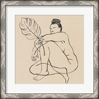 Framed 'Femme Figure IV' border=