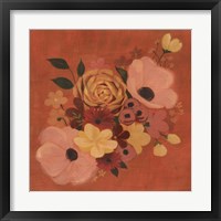 Framed 'Burnt Orange Bouquet II' border=