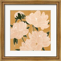 Framed 'Modern Peonies I' border=