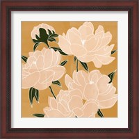 Framed 'Modern Peonies I' border=