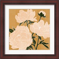 Framed 'Modern Peonies II' border=