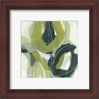 Framed 'Verdigris Motion II' border=