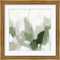 Framed 'Emerald Fragment II' border=