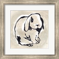 Framed 'Antique Rabbit III' border=