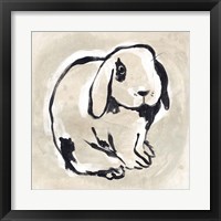 Framed 'Antique Rabbit III' border=