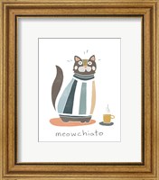 Framed 'Coffee Cats I' border=