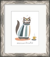 Framed 'Coffee Cats I' border=