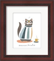 Framed 'Coffee Cats I' border=