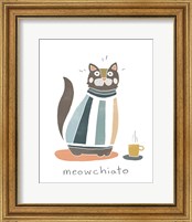 Framed 'Coffee Cats I' border=