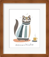 Framed 'Coffee Cats I' border=